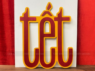 Chữ Tết Sum Vầy Cao 30-64cm [Bằng gỗ - Nhẹ] CHU-GO-22